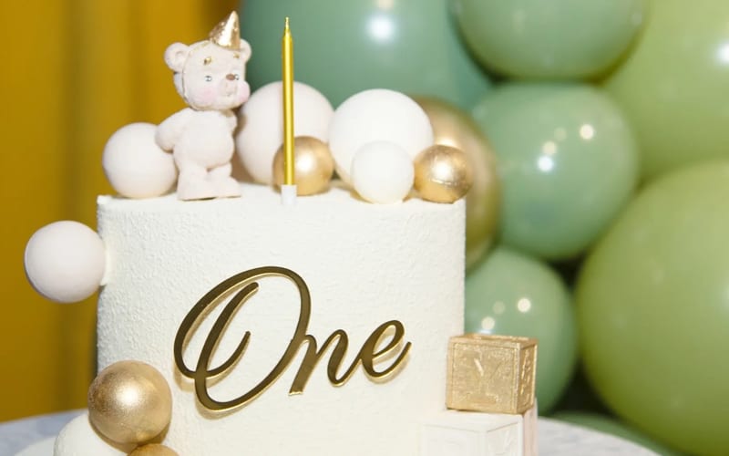 Birthday celebration for a baby